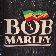 Vintage 1990s GEM Bob Marley Heavy Embroidered Mesh Hockey Jersey