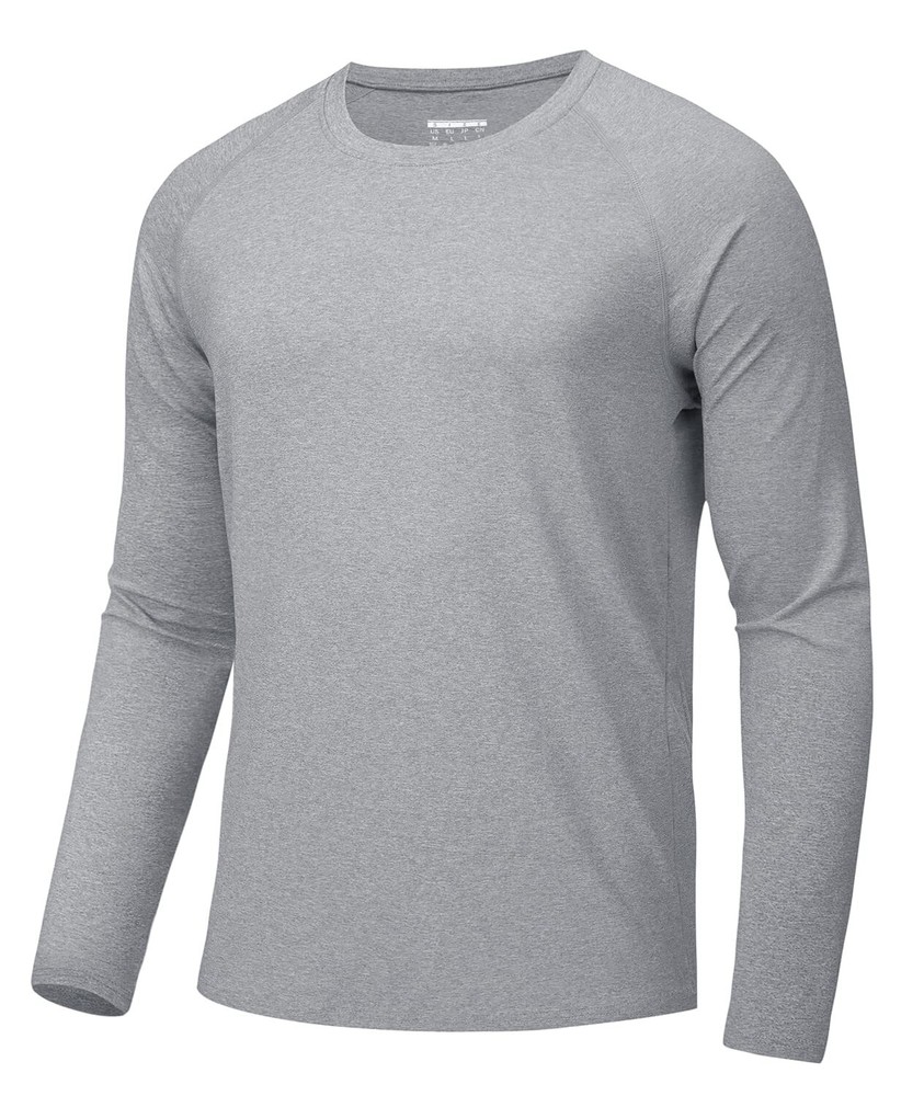 Men’s UPF50+ T-Shirts Long Sleeve Skin Protection Fishing Shirts Quick Dry Tops