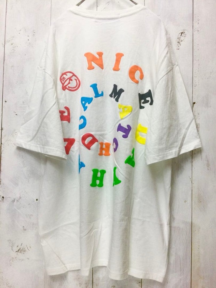 Vintage Colorful Letters Graphic T-Shirt Drop Shoulder