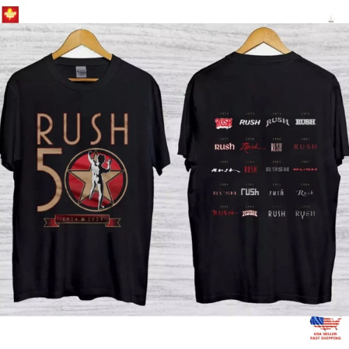 Rush R50 Tour 2026 T-Shirt Rush Band Concert Tee Vintage Rock Music Unisex Shirt