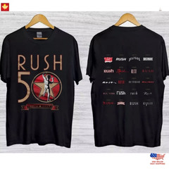 Rush R50 Tour 2026 T-Shirt Rush Band Concert Tee Vintage Rock Music Unisex Shirt