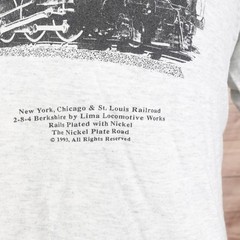 Vintage Nickel Plate Road Shirt 2XL 90s Steam Train Railroad USA Single Stitch