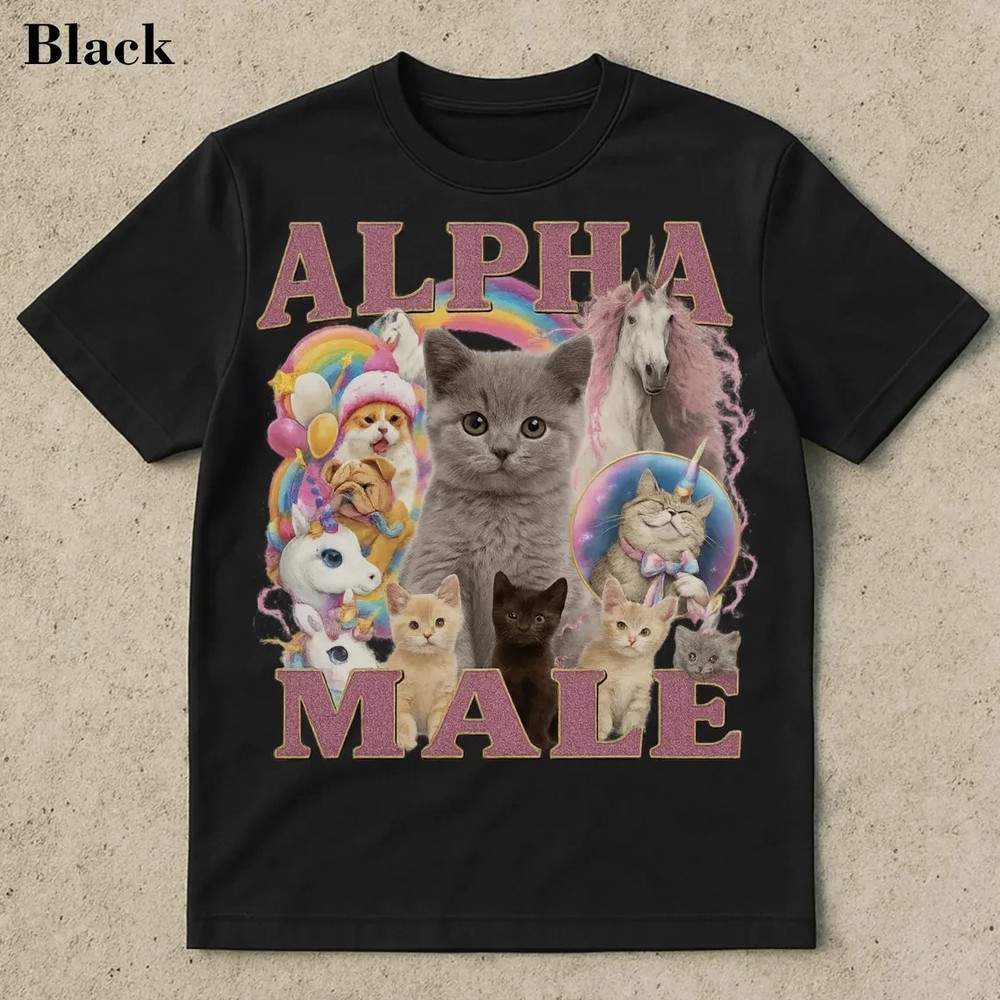 Alpha Male Funny Kitten Shirt, Funny Cat Meme Shirt, Boyfriend Gift