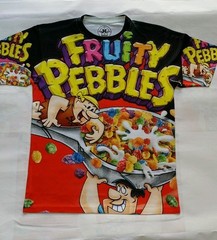 Custom Fruity Pebbles black T Sublimated Shirt powder legend foams cereal