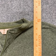 VTG Henley Pullover Long-Sleeve T-shirt Men’s L Taylor Henry Green Cotton Y2K