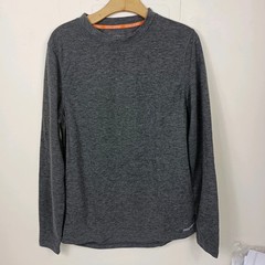 Omni Wool Mens Base Layer Crew Top Large Heathr Gray Thermal Long Sleeve T Shirt