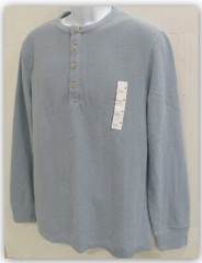 Long Sleeve Textured 4 Button HENLEY Shirts Goodfellow Purple/Blue/Heather Gray