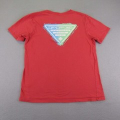 Columbia Shirt Mens Medium Red PFG Performance Fishing Gear Camping Outdoors Tee