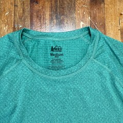 REI Co Op Shirt Mens Medium Green Pullover Long Sleeve Lightweight Performance