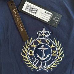 Men’s Reason Brand T-Shirt Polo Size XXL Navy Multi Color Cotton New MSRP:$50/-