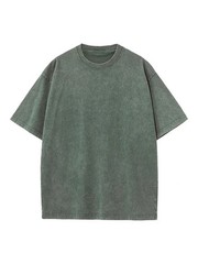 Men Vintage T Shirt 230g Heavy Cotton Faded Color Short Sleeve Oversized Loose