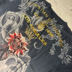 NEW Rare VINTAGE Christian Audigier Weapons Shirt Red Foil Size XXL
