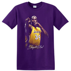 Shaquille ONeal Basketball Legend T Shirt Los Angeles Lakers 34 Slam Tee