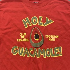 Gildan DryBlend Edgerton High Club de Español Holy Guacamole Red T-Shirt S