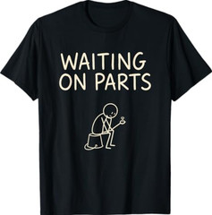 Mechanic Men Auto Repair Waiting on Parts Car Technician T-Shirt