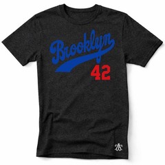 BROOKLYN 42 Baseball HOF themed Pre-Shrunk Ring Spun Cotton T-Shirt