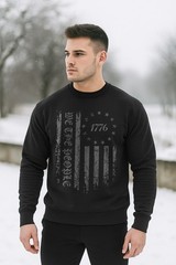 We The People 1776 Sweatshirt | Patriotic USA Freedom Fleece Pullover