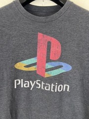 Playstation Shirt Mens Small Gray Graphic Logo Crew Neck Short Sleeve Stretch