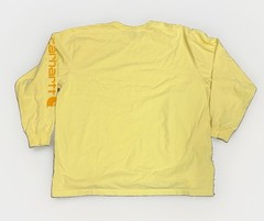 Carhartt Yellow Loose Fit Cotton Knit Crew Neck Long Sleeve T-Shirt Men 2XL