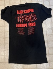 Alice Cooper European Trash Tour Vintage T-Shirt size medium 1989