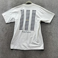 VTG Santa Monica Triathlete Zombies Graphic Tee Men L White Single Stitch USA