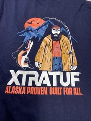 XTRATUF Men’s Large Long Sleeve Graphic (on back) Tee Alaska Fishing Black
