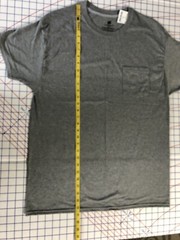 Hanes Comfortblend Pocket T-Shirt Gray Large