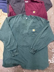 Carhartt T Shirt Lot Mens XL 7pc Mixed Colors Pocket Tee Logo Workwear Bundle