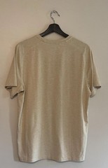 VRST Mens Medium Beige Stretch Tagless Solid Crew Neck Short Sleeve T-Shirt