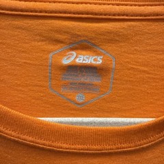 ASICS Mens Sunrise Runner Graphic Tee Running Apparel 3XL Marigold Orange NEW