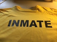 shirt INMATE prison felon county jail state costume NEW custom made 2 order