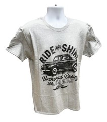 Moonshine Ride & Shine Backyard Racing League Nascar Gray T-Shirt