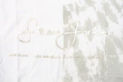 SEAN JOHN TIE DYED WHITE GRAY MEDIUM 3D GRAPHIC PRINT TEE TSHIRT MENS NWT NEW