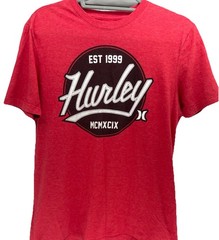Hurley Men’s M Red Graphic Print Premium Fit Crew Neck T-Shirt Est 1999