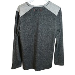 Tommy Bahama Mens Medium Gray Marl Long Sleeve Raglan Pullover Crewneck Shirt