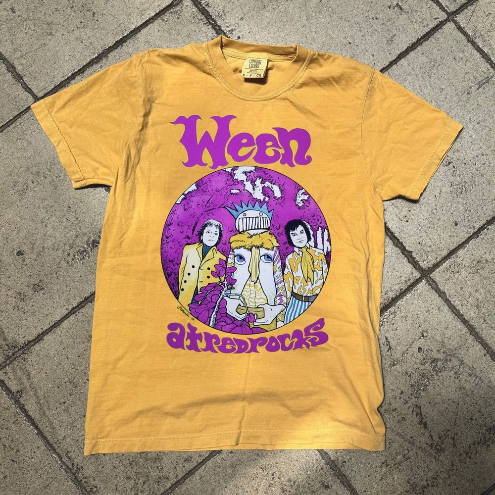 Rare Ween band 90s Retro style Yellow T shirt Remake tee NH27930