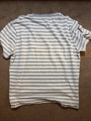 Guess Originals GUE$$ X ASAP Rocky Collab Embroidered Grey White Striped Shirt L