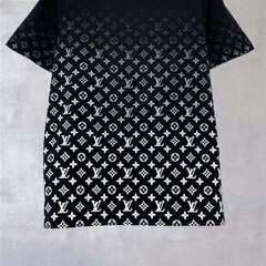 Louis Vuitton LV Monogram Logo Gradient Cotton Crewneck T-Shirt Black Size M