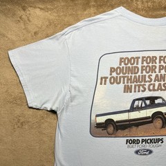 Ford F150 OBS Built Ford Tough Slogan T Shirt Mens Large Blue Truck Graphic Tee