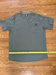 Wrangler Workwear Men’s Short Sleeve Ventilated Pocket T-Shirt XL-Olive Green