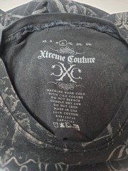 Xtreme Couture Graphic T-Shirt Black Skull Wings Size Large