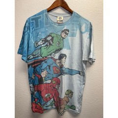DC Comics Shirt Superhero Justice League Polyester Tee VTG 2009 Medium