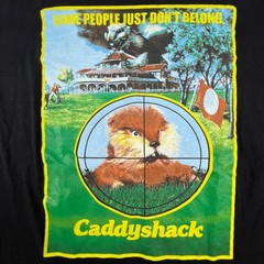 Ripple Junction Caddyshack T-Shirt Mens Large Black Gopher Movie Graphic Tee 80s