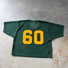 Vintage 80’s Russell Athletic Cropped Mesh Layer Football Jersey Size Large