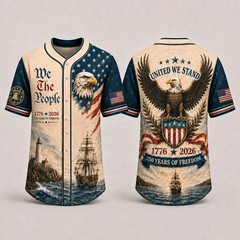We The People Baseball Jersey 250 Years Of Freedom 1776-2026 Patriotic Shirt