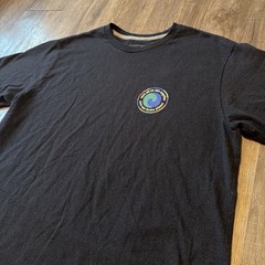 Patagonia Save Our Home Planet Black Graphic Logo T-Shirt Mens M Recycled Blend