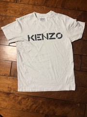 Kenzo Paris Logo T Shirt Medium White Made In Portugal 19×25.5 Designer Tee