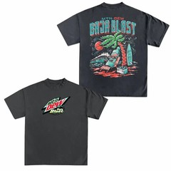 Mountain Deew Baja Blast Chill On The Beach Double-Sided T-Shirt, American