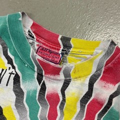 Vintage Bob Marley AOP Positive Vibration Shirt XL Stussy Made In Usa Tie Dye