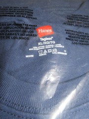 XL Vintage Goodyear Hanes Tagless New Navy T Shirt Yellow Winged Logo Cotton